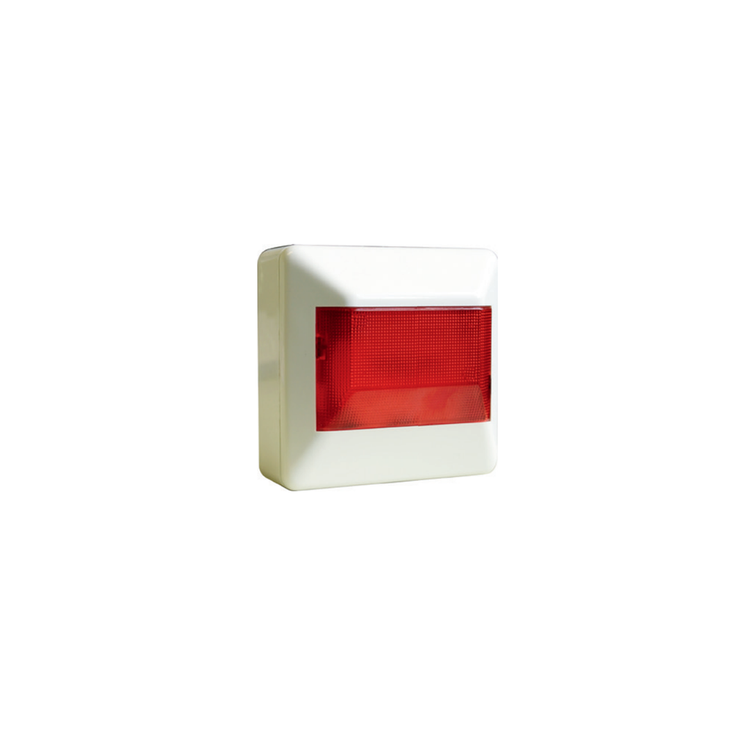 ABI Sicherheitssysteme Optische Anzeige, Leuchtfarbe rot - AP-Kunststoffgehäuse, weiß - Art. 61135