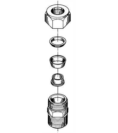 Grundfos COUPLING FOR FLEXIBLE HOSE – Zubehör - Art. 001A5030