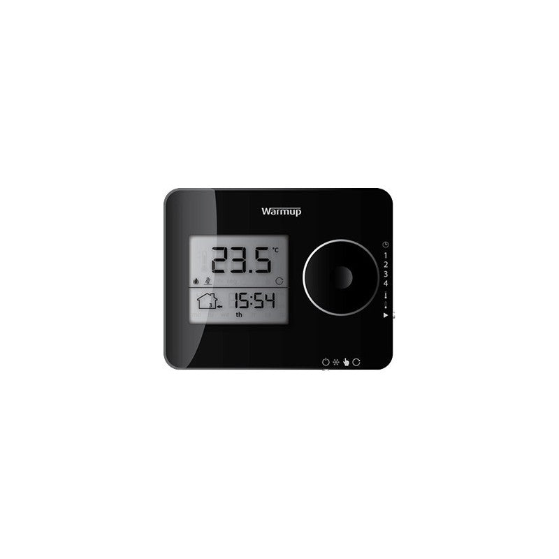 Solarics Warmup Zeitprogrammierbarer Thermostat – Schwarz – Aufwärmen – ELT-PB – Hydraulische Fußbodenheizung
