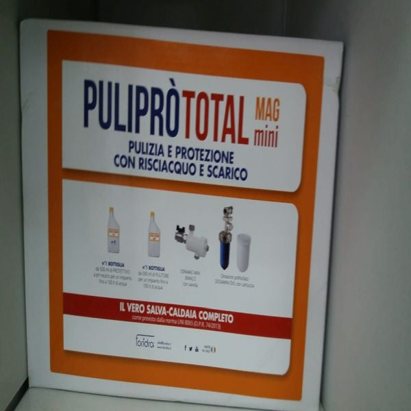 Foridra PULIPRO' Total MAG Mini Schlammabscheider + Dosierer + Hydraterm 110 + Hydraterm 805