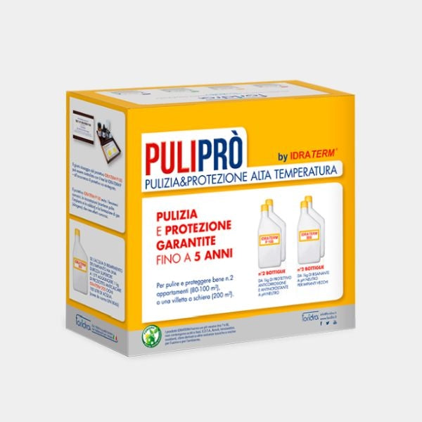 Foridra PULIPRO' für die Reinigung von Anlagen bis zu 200 l (2 Wohnungen 80-100 qm)