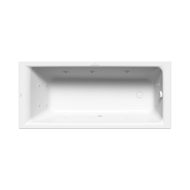 Kaldewei Rechteckige Badewanne L. 170 B.75 cm, mit Aquamassage Full Body, aus emailliertem Stahl, Farbe Alpinweiß PURO 256260250001