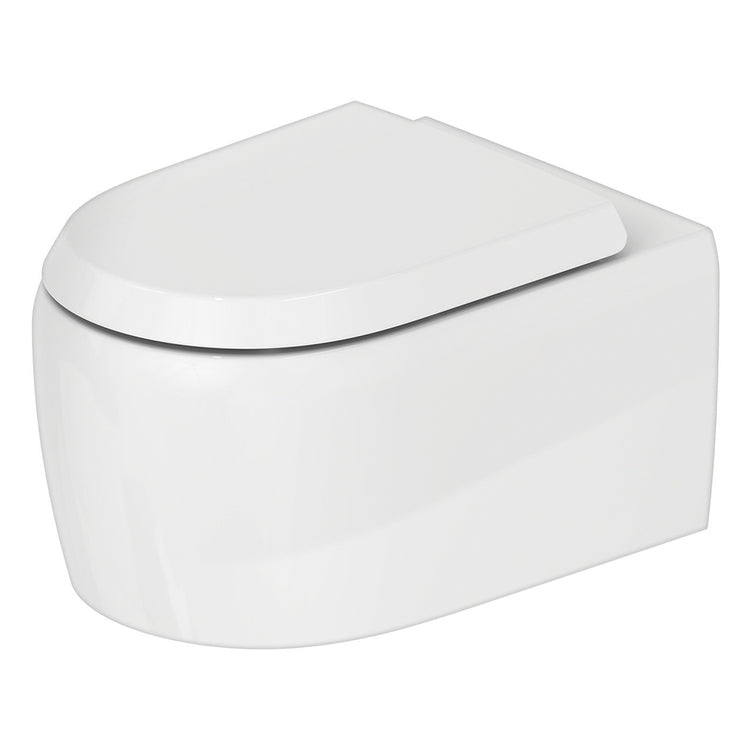 Duravit Wandhängendes Rimless-WC, mit Auswurf, ohne Sitz, Weiß QATEGO 2556090000