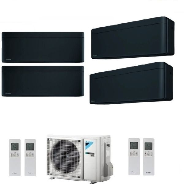 Daikin Klimaanlage Stylish Total Black Quadri Split 9000+9000+9000+12000+4MXM68A R-32 4MXM68N