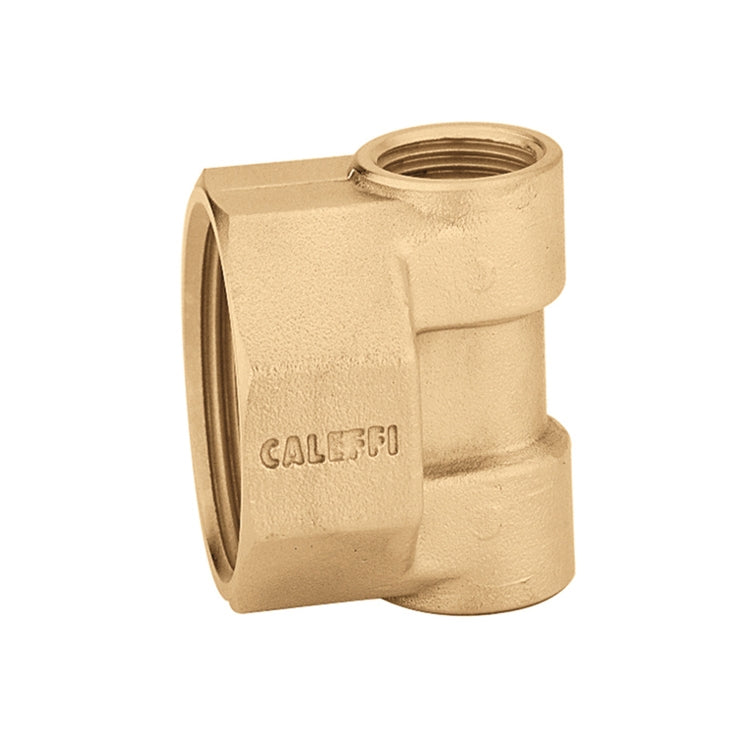 Caleffi Doppeltangentiale Verbindung, Anschlüsse 3/4" F x 1/2" F x 1/2" F 599454
