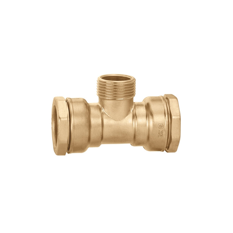 Caleffi Reduziertes T-Stück, männlich-weiblich, aus Messing, Anschluss Ø 32 x 1" M x 3/4" F 865632