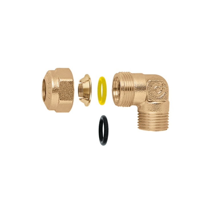 Caleffi Winkelanschluss männlich, Anschluss 1/2" M - Ø 18 905748