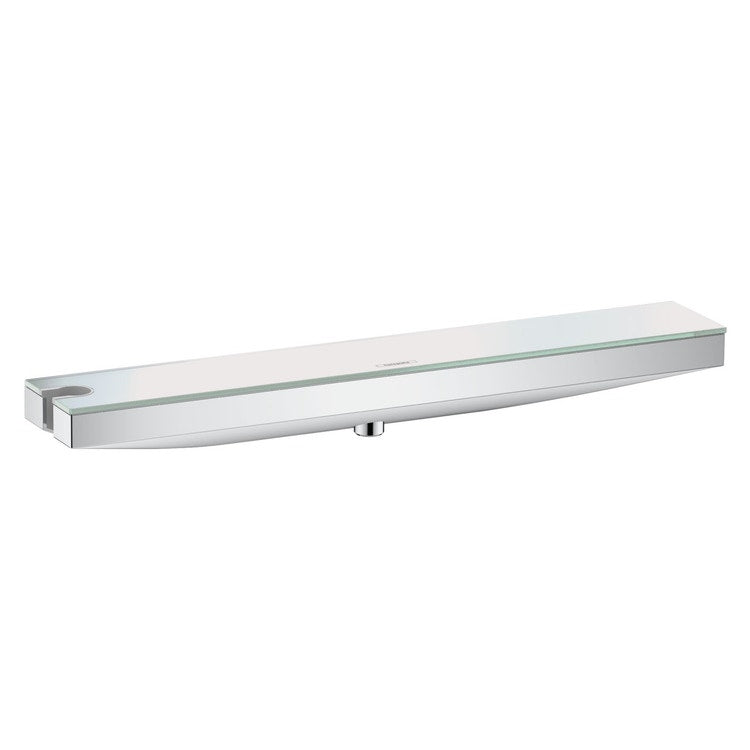 Hansgrohe Fixfit Wandauslass 500, mit Ablage und Brausehalter links, Chromoberfläche RAINFINITY 26843000
