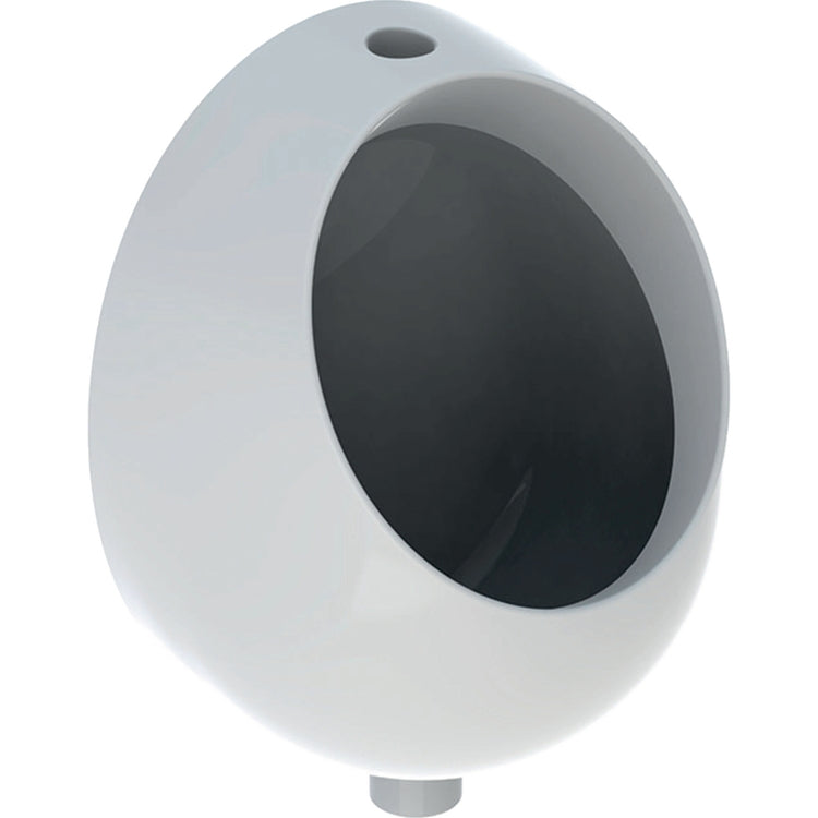 Geberit Urinal mit Wasserzulauf von oben und Ablauf nach unten, Weiß, glänzende Oberfläche RENNA 500.830.00.1