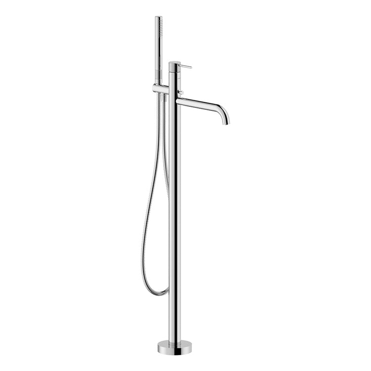 Nobili Einhebel-Wannenmischer, 2-Wege, mit Umschalter, Handbrause und Schlauch, ohne Einbaukörper, verchromt RESPIRO WE00180/RSCR