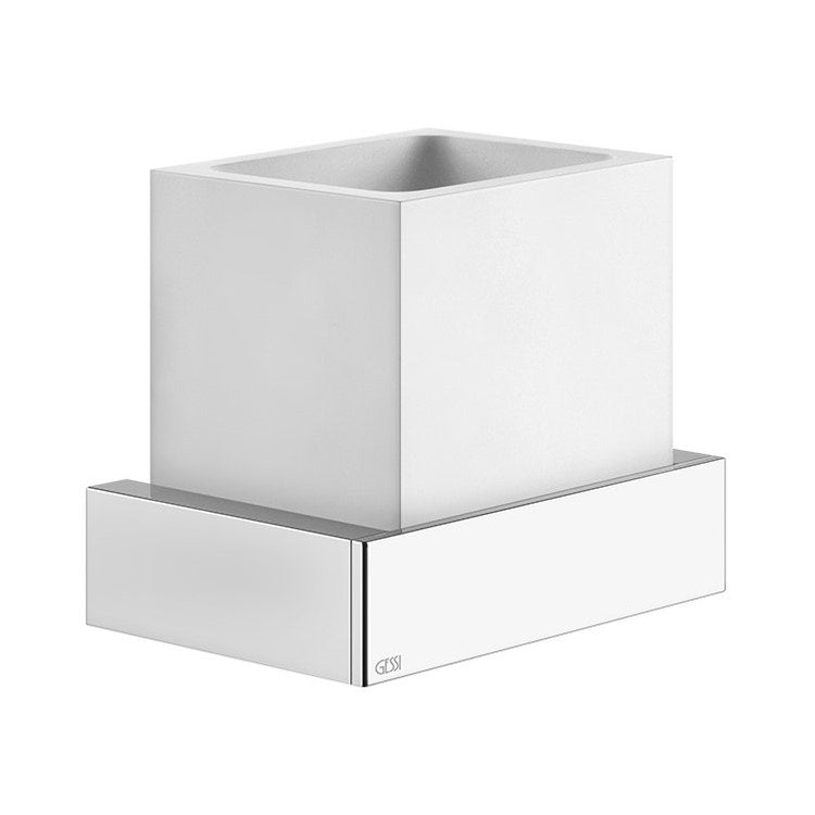 Gessi Wand-Glashalter weiß, Chromoberfläche Accessories 20807#031