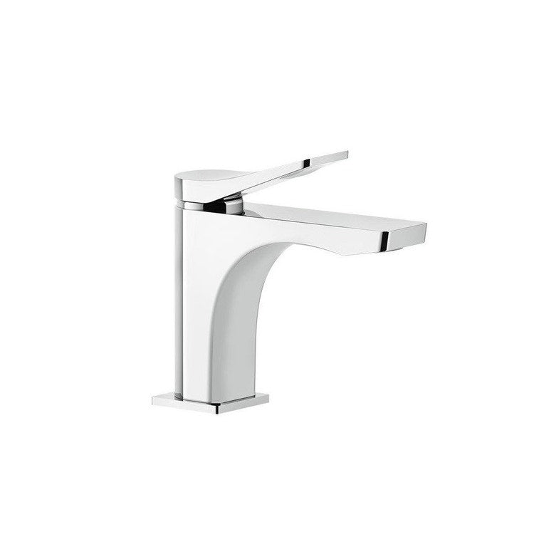 Gessi Einhebelmischer für Waschbecken, Anschlussflexschläuche mit 3/8" Anschluss, ohne Ablauf, Chromoberfläche RILIEVO 59006#031