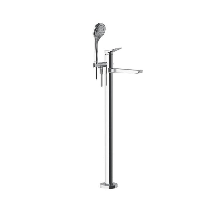 Gessi Relief Standfuß außen Badewanne mit Duschbrause, Chromoberfläche RILIEVO 59131#031
