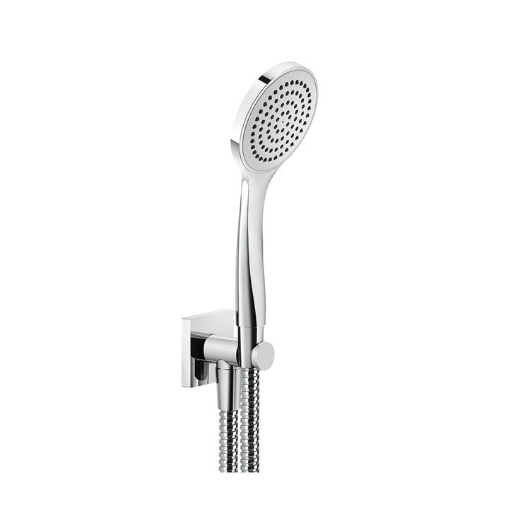 Gessi Relief Duschset mit Wasseranschluss, Kalkschutz-Handbrause und 150 cm Schlauch, verchromt RILIEVO 59123#031