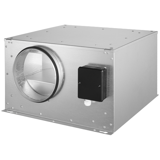 Ruck ISOR 160 E2 11 – Schallgedämmter Radial-Rohrventilator, Nennweite 160 mm, 400 m³/h, 230 V