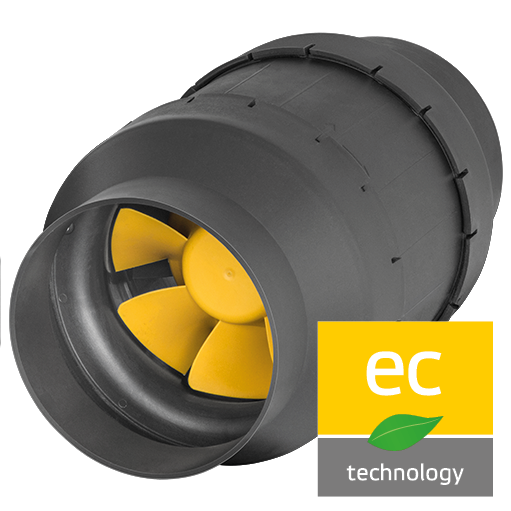 Ruck EM 100L EC 02 – Diagonal-Rohrventilator, Rohr 100 mm, 195 m³/h, EC
