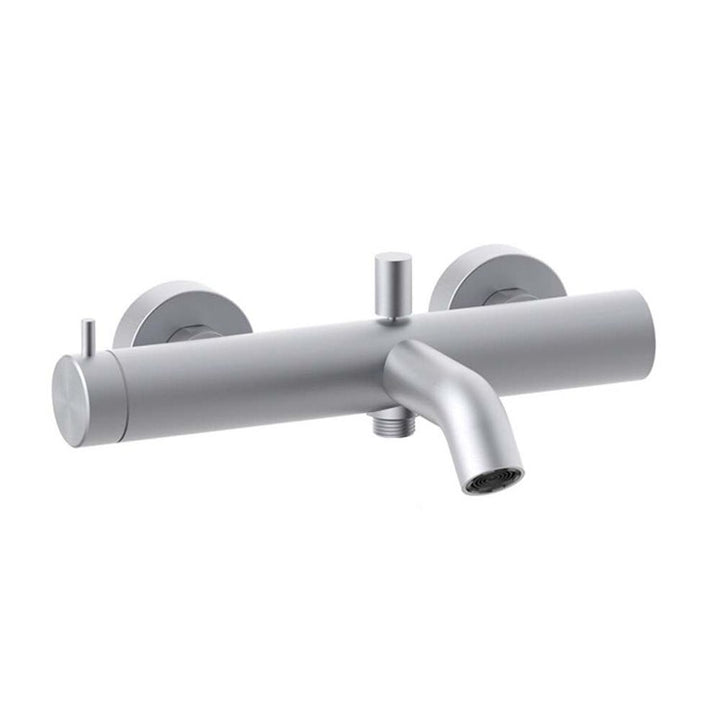 Rubinetteria Paffoni Wannen-/Duschmischer mit Umsteller, ohne Duschset, Edelstahl-Finish INOX TECH INOX022AC