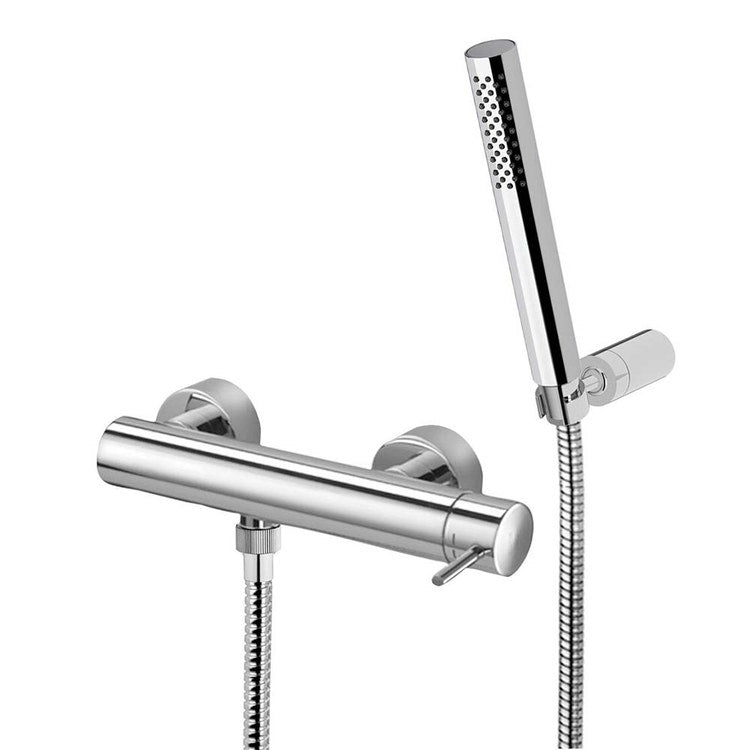 Rubinetteria Paffoni Duschmischer, mit Dusche und Schlauch, Chrom-Finish LIGHT LIG168DCR