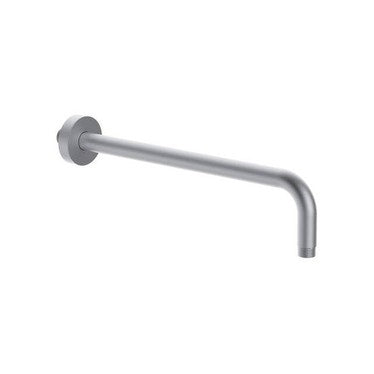Rubinetteria Paffoni Armatur Wand-Duscharm T. 40 cm, Ø 2,2 cm, mit Rosette Ø 6 cm, Edelstahl-Finish INOX TECH ZSOF307AC