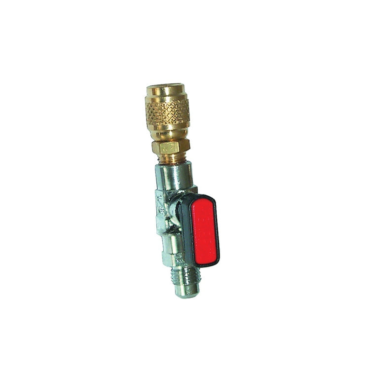 Tecnogas Kugelhahn für Kühlmittel, mit drehbarem Innengewindeanschluss und 1/4” SAE Außengewinde, 1/4 SAE F x 1/4 SAE M 11462