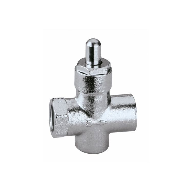 Caleffi Gas-Druckmanometerhahn, mit Öffnungsknopf, weiblich-weiblich Anschlüsse 3/8" 846003