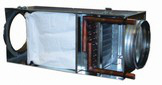 Systemair VBF 200 – Wasser-Heizregister mit Taschenfilter F5, Rohr 200 mm
