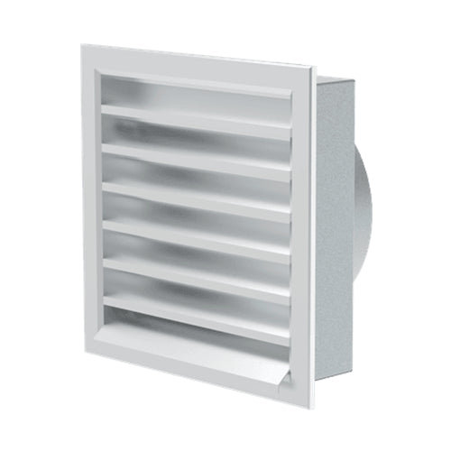 Systemair PZAL-RES-300x300-250 – Wetterschutzgitter, 300 × 300 mm, Anschluss Ø 250 mm