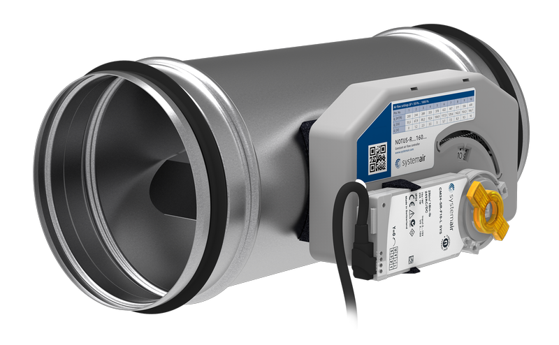 Systemair NOTUS-R-140-M1 – Volumenstromregler (CAV/VAV), Rohr 140 mm, mit Servoantrieb