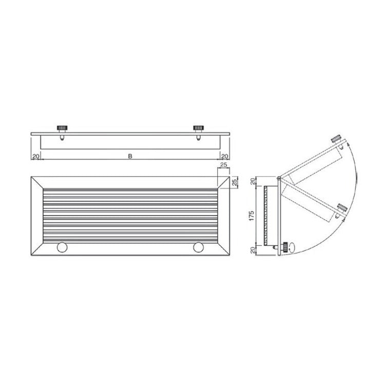 Sabiana Rückluftgitter mit Filter 300x200 zur Kombination mit der geraden Aufnahmeflansch (Größe 1) - nur CRC / CRC-ECM GRAFG-C 9066401