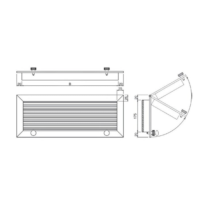 Sabiana Rückluftgitter mit Filter 300x200 zur Kombination mit der geraden Aufnahmeflansch (Größe 1) - nur CRC / CRC-ECM GRAFG-C 9066401