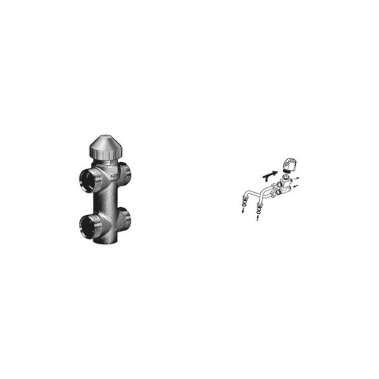 Sabiana 3-Wege-Ventil ON-OFF + vereinfachtes Anschluss-Kit, nicht montiert (Modell 02-12-22-32) 9079520W