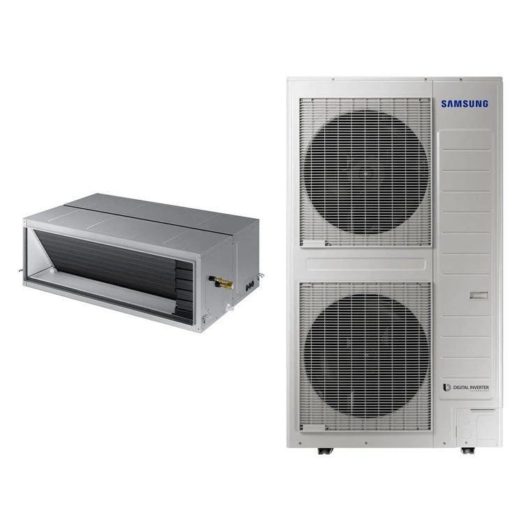 Samsung Monosplit-Klimagerät Kanalgerät hohe Pressung, Inverter – Außengerät 25 kW dreiphasig, Innengerät 85000 BTU AC250KXAPNH/EU+AC250KNHPKH/EU