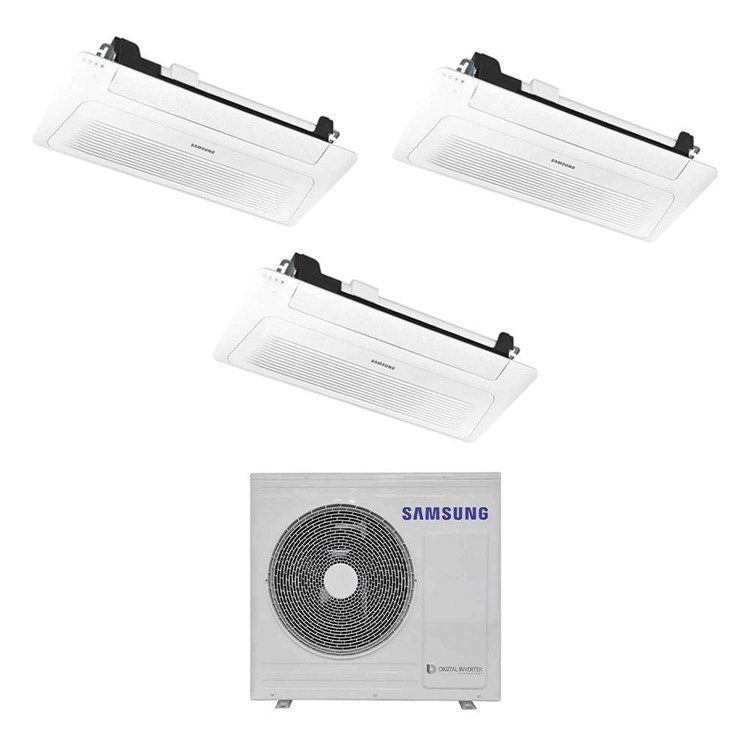 Samsung 3-fach-Split-Klimagerät 1-Wege-Kassette WINDFREE, Inverter, Weiß – Außengerät R32 6,8 kW, Innengeräte 12000+12000+12000 BTU AJ068TXJ3KG/EU+AJ0[35|35|35]TN1DKG/EU
