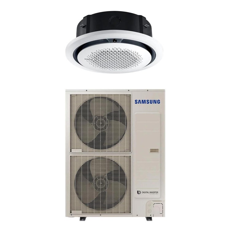 Samsung Monosplit-Klimagerät Kassette 360°, Inverter – Außengerät 13,4 kW, Innengerät 48000 BTU AC140RXADKG/EU+AC140RN4PKG/EU