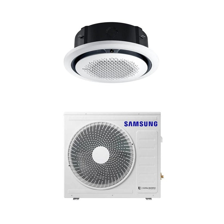 Samsung Monosplit-Klimagerät Kassette 360° hohe Effizienz, Inverter – Außengerät 5,2 kW, Innengerät 18000 BTU AC052BXAPKG/EU+AC052BN6PKG/EU