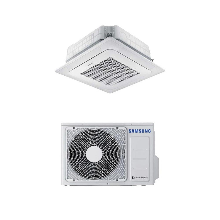 Samsung Monosplit-Klimagerät 4-Wege-Kassette Mini WindFree, Inverter – Außengerät 3,5 kW, Innengerät 12000 BTU AC035RXADKG/EU+AC035RNNDKG/EU