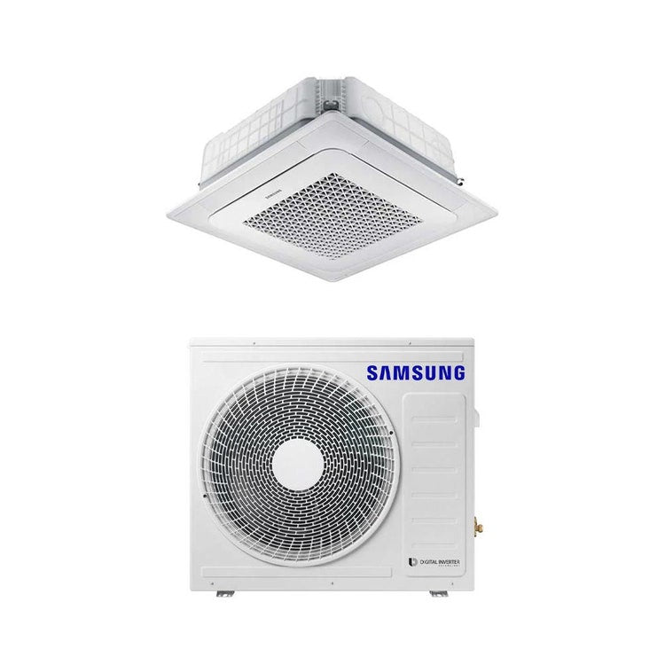 Samsung Monosplit-Klimagerät 4-Wege-Kassette Mini WindFree, Inverter – Außengerät 6,8 kW, Innengerät 24000 BTU AC071RXADKG/EU+AC071RNNDKG/EU