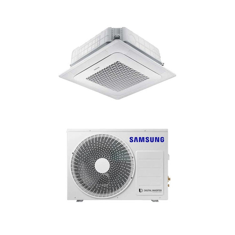 Samsung Monosplit-Klimagerät 4-Wege-Kassette WINDFREE, Inverter – Außengerät 5 kW, Innengerät 18000 BTU AC052RXADKG/EU+AC052RN4DKG/EU