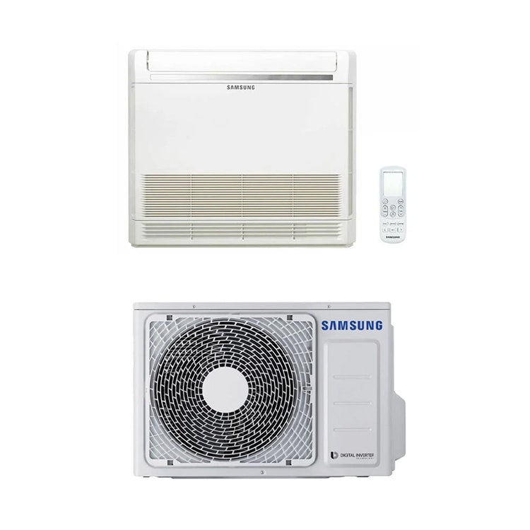 Samsung Monosplit-Klimagerät Konsole, Truhengerät, Inverter – Außengerät 2,6 kW, Innengerät 9000 BTU AC026RXADKG/EU+AC026RNJDKG/EU