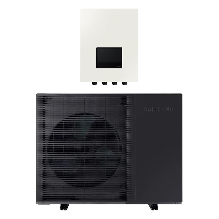 Samsung Einphasige Inverter-Wärmepumpe 8 kW mit Steuerungskit für EHS Mono mit integriertem AI-Home EHS MONO HT QUIET AE080BXYDEG/EU+MIM-E03FN