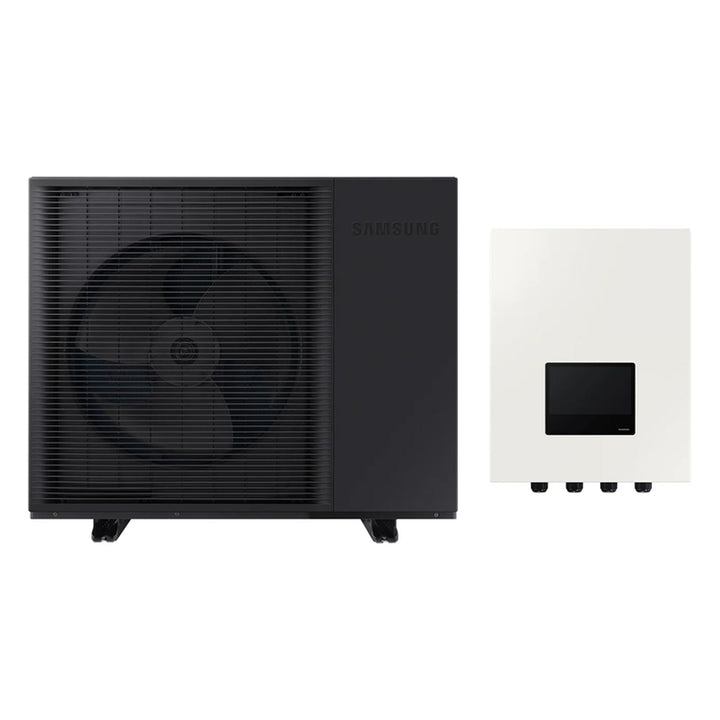 Samsung Komplettsystem aus einer einphasigen 5-kW-Wärmepumpe mit Steuerungskit für EHS Mono mit integriertem AI-Home EHS MONO R290 AE050CXYDEK/EU+MIM-E03FN