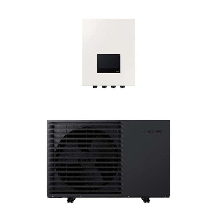 Samsung Komplettsystem aus einem einphasigen 12 kW Wärmepumpe und Control Kit S2 System für Heizung, Kühlung und Warmwasserbereitung, Fernsteuerung über WLAN inklusive EHS QUINT AE125HCTPES/EU+MIM-E03FN