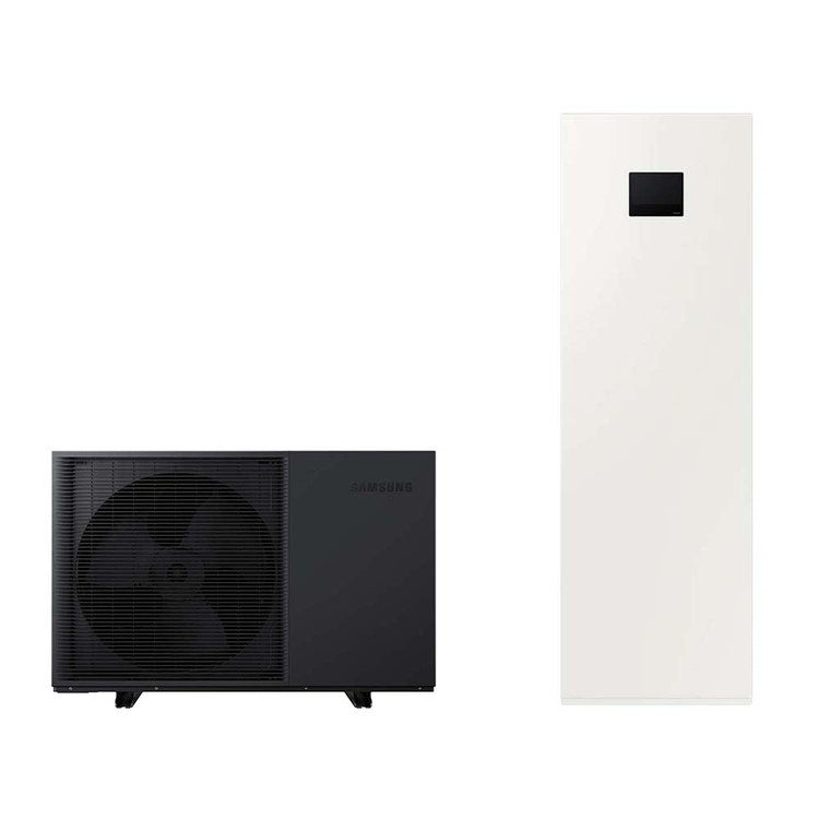 Samsung Komplettsystem aus 16 kW Drehstrom-Wärmepumpe und ClimateHub S2 2-Zonen-System für Heizung, Kühlung und Warmwasserbereitung, fernsteuerbar mit integriertem WLAN EHS QUINT AE160HCTPGS/EU+AE200DNXMPK/EU