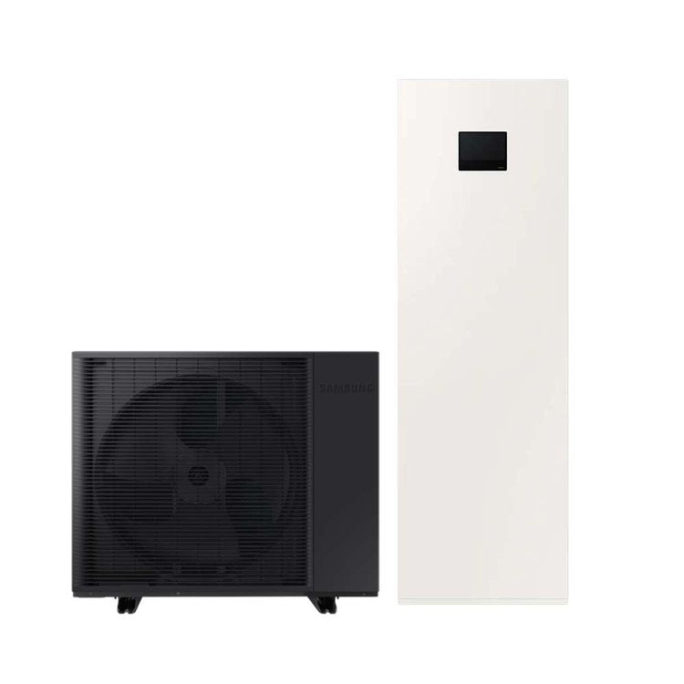 Samsung Komplettsystem aus dreiphasiger Inverter-Wärmepumpe 16 kW und ClimateHub S2 2-Zonen-System für Heizung, Kühlung und Trinkwarmwasserbereitung EHS SPLIT AE160DXEDGG/EU+AE200DNXSPG/EU
