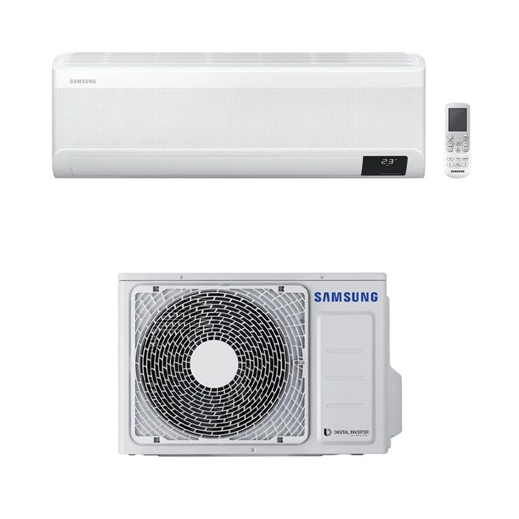 Samsung Monosplit-Klimagerät Wand WINDFREE DELUXE, Wandgerät, Inverter – Außengerät 2,6 kW, Innengerät 9000 BTU AC026RXADKG/EU+AC026TNXDKG/EU