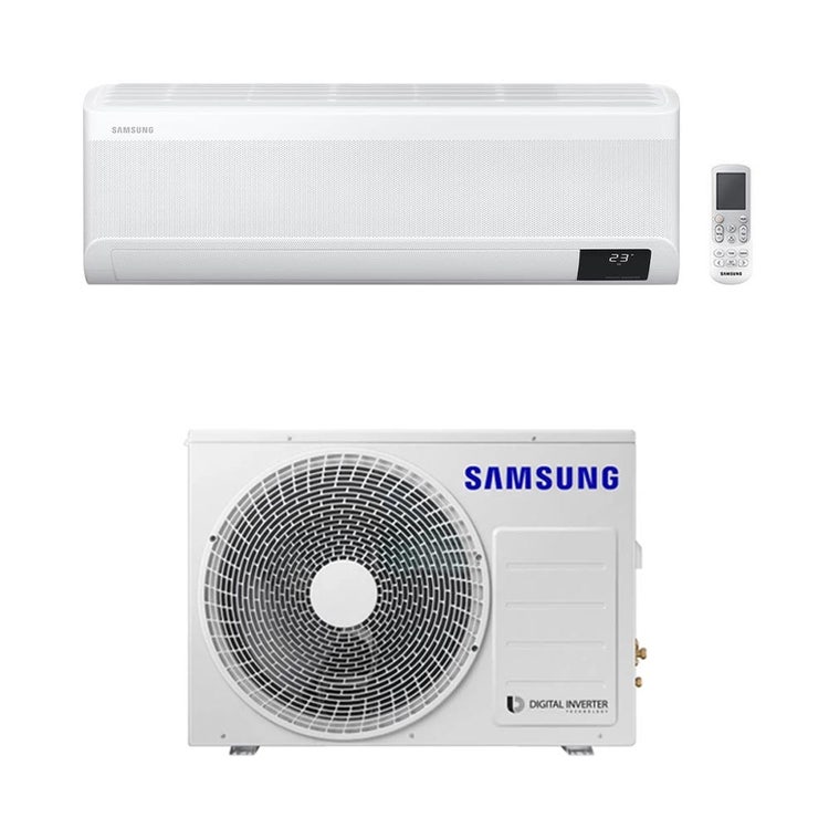 Samsung Monosplit-Klimagerät Wand WINDFREE DELUXE hohe Effizienz, Wandgerät, Inverter – Außengerät 5 kW, Innengerät 18000 BTU AC052BXAPKG/EU+AC052BNAPKG/EU
