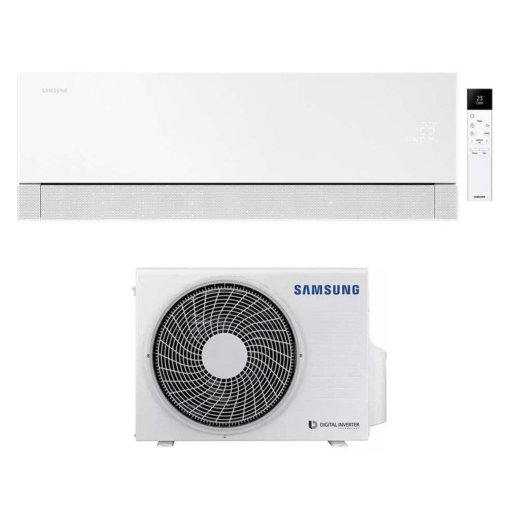 Samsung Monosplit-Klimagerät WINDFREE Première, Wandgerät, Inverter, WLAN, KI-Funktion, Essential White – Außengerät 4,25 kW, Innengerät 15000 BTU F-AR15PRE