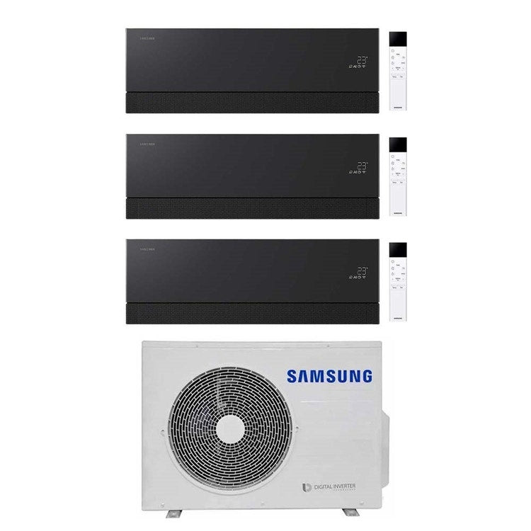 Samsung 3-fach-Split-Klimagerät WINDFREE Première, Wandgerät, Inverter, WLAN, Soapstone Charcoal – Außengerät R32 5,2 kW, Innengeräte 7000+7000+7000 BTU AJ052TXJ3KG/EU+AR70H[07|07|07]C1ABNEU