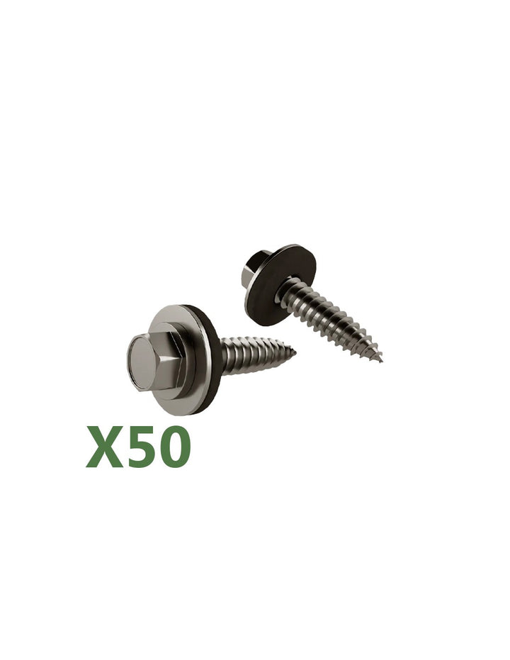 Satz mit 50 selbstschneidenden Bimetallschrauben A2 5,5 x 25 mm