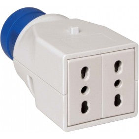 Schneider PKZA202 Industrieller und ziviler Adapter 2P+E Zubehör 16 A 230 V IP20 Blau